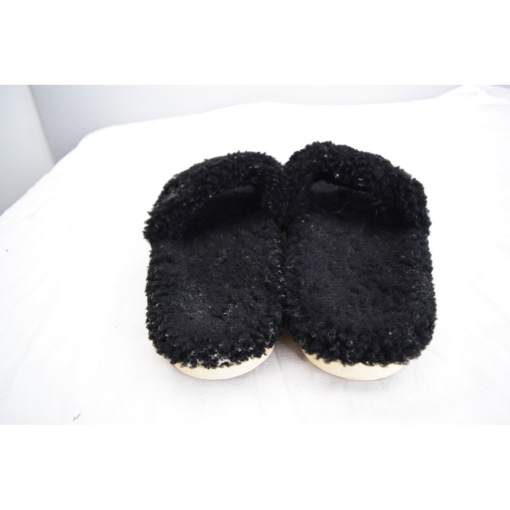 Golden Goose Poolstar Shearling Slides 9.5? Black Leather Star Men Sandals Italy - Picture 4 of 9